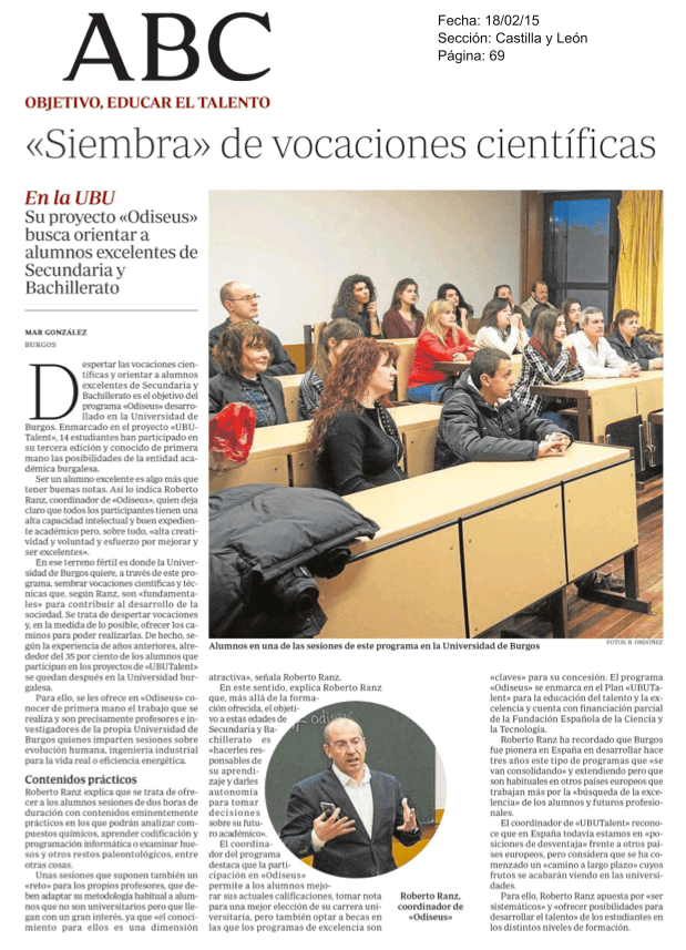 Siembra de vocaciones científicas